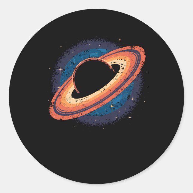 Black Hole Sticker2  Classic Round Sticker (Front)