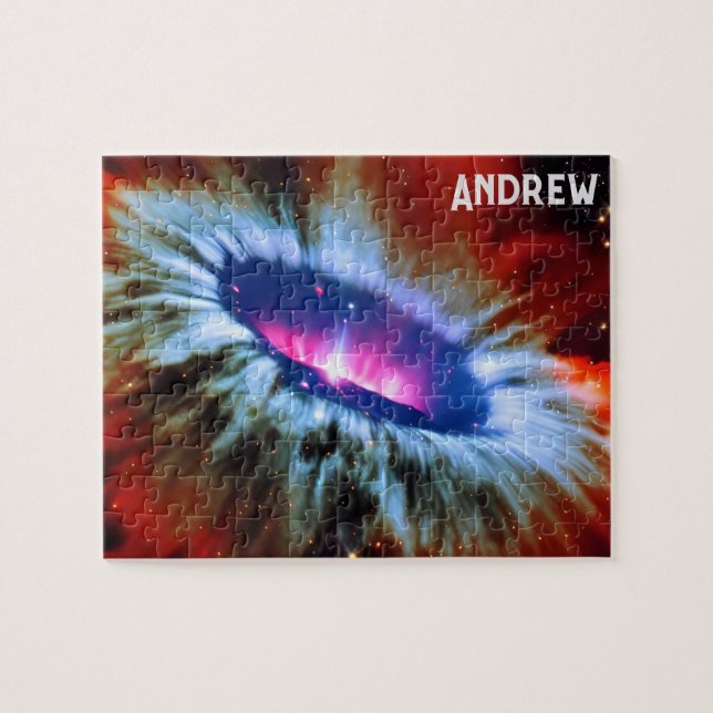 Black Hole with Red Symphony Explosion  in Space Jigsaw Puzzle (Horizontal)