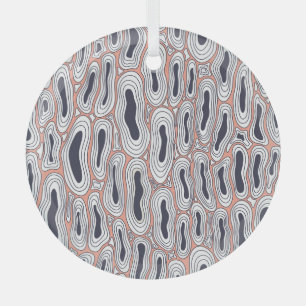 Black Holes: Vintage Chaos Pattern. Glass Tree Decoration
