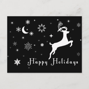 Black Holiday Card, Black Christmas Card