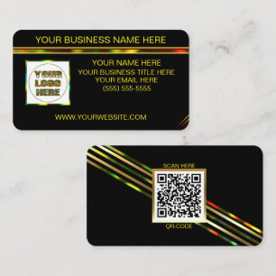 Black Holographic Personalised Business Card