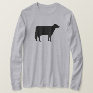 Black Holstein Cow Silhouette T-Shirt