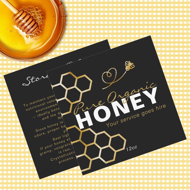 Black Honey Bees Honeycomb Product Care Insert  (Black Honey Bees Honeycomb Product Care Insert)