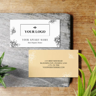 Black Honey Bees Your Apiary Logo Business Card