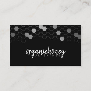 Black Honeycomb Bee Farm Apiary Business Card