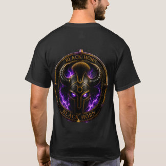Black Horn – Dark Fantasy Warrior Helmet Purple Li T-Shirt