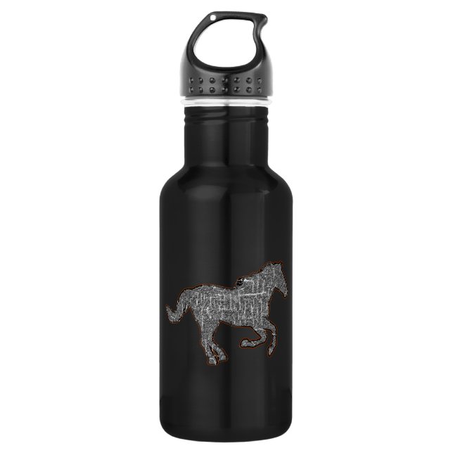 black horse 532 ml water bottle (Front)