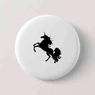 Black Horse 6 Cm Round Badge