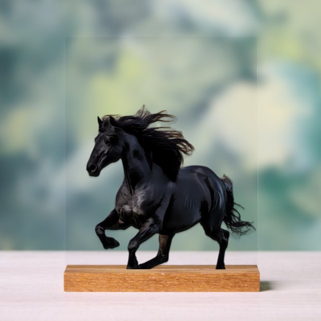 Black horse acrylic sign (Neutral)