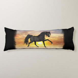 Black Horse Body Pillow 20" x 54", You Customise