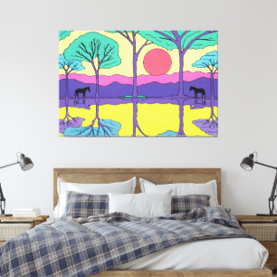 BLACK HORSE CANVAS PRINT