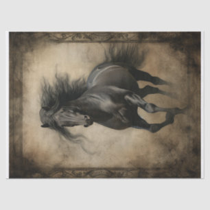 Black Horse Decoupage Tissue Paper