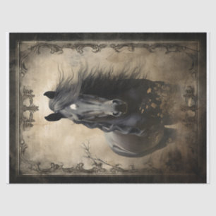 Black Horse Decoupage Tissue Paper