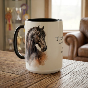 Black Horse Equestrian Personalised Gift Mug Cup