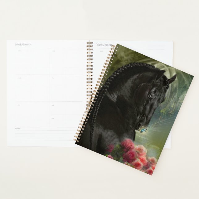 Black Horse Friesian Horse - Calendar, Planner (Display)