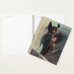 Black Horse Friesian Horse - Calendar, Planner