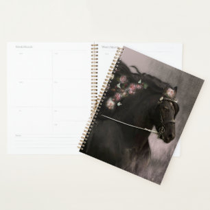 Black Horse Friesian Horse - Calendar, Planner