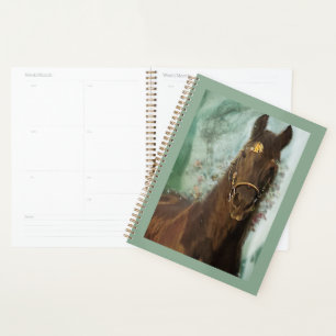Black Horse Friesian Horse - Calendar, Planner