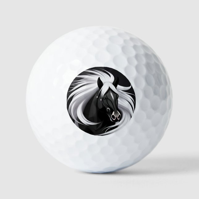 Black Horse Golf Ball Set For Golfers (Front)