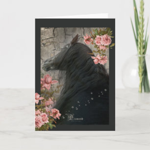 Black Horse - Greeting Card
