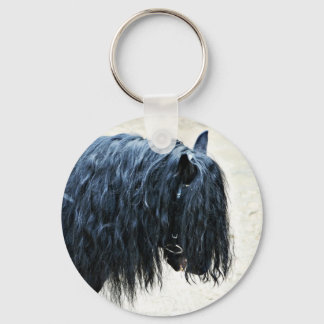 Black Horse Head Key Ring