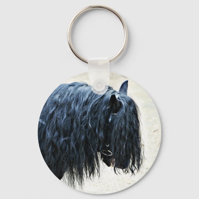 Black Horse Head Key Ring (Front)