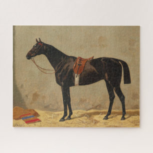 Black Horse in Stable   Emil Volkers Jigsaw Puzzle
