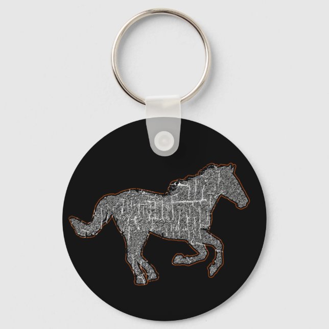 black horse key ring (Front)