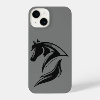 Black Horse Logo Graphic Art Equestrian iPhone 14 Case