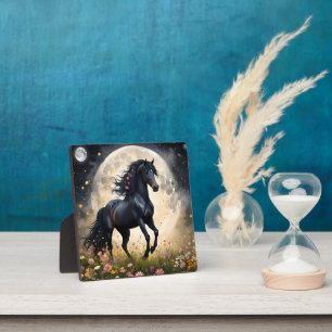 Black Horse Moon Flower Field, Plaque