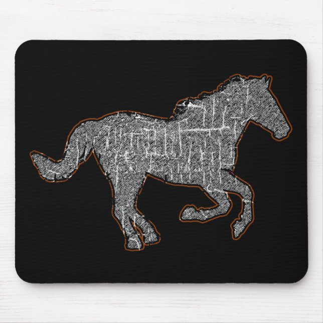black horse mouse pad (Front)