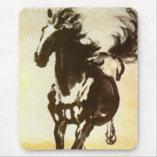 Black Horse Mouse Pad