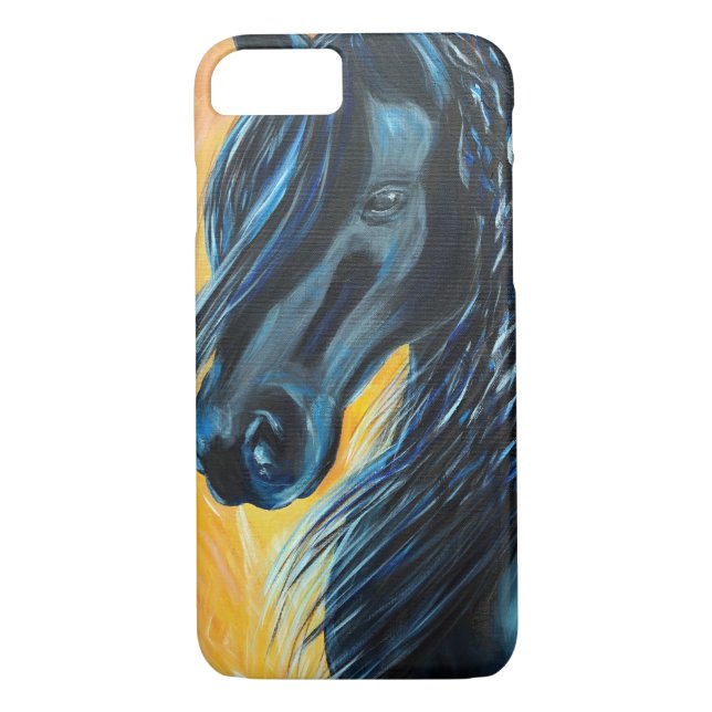 Black Horse Painting Case-Mate iPhone Case (Back)