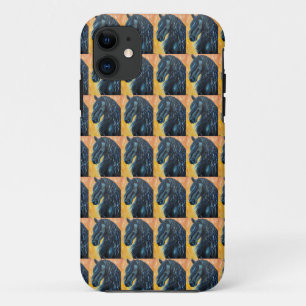 Black Horse Painting iPhone 11 Case