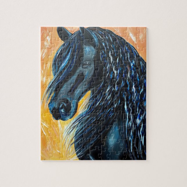 Black Horse Painting Jigsaw Puzzle (Vertical)