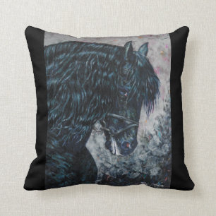 Black horse pillow