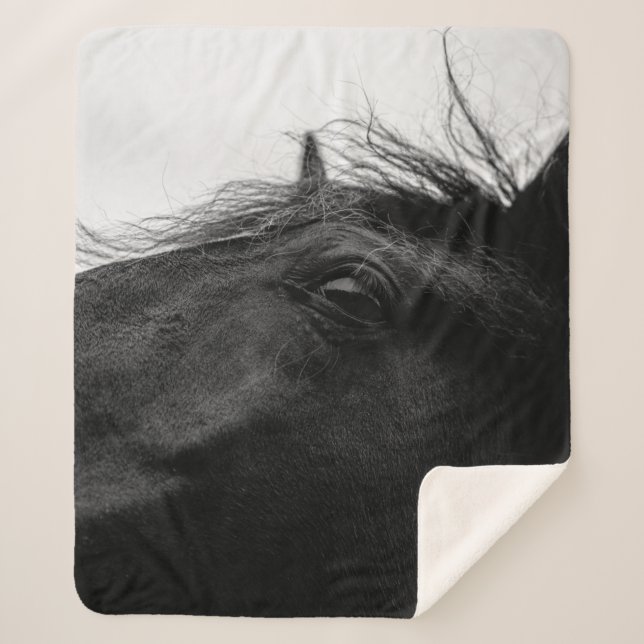 BLACK HORSE SHERPA BLANKET (Front)
