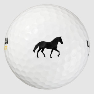 Black Horse Silhouette Pony Horse Shadow Simple Golf Balls