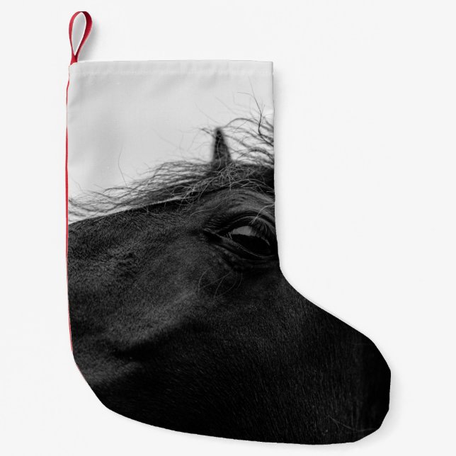 BLACK HORSE SMALL CHRISTMAS STOCKING (Front)
