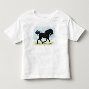 Black Horse with Star & Sock Anatomy Chart Toddler T-Shirt