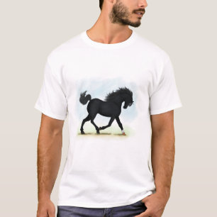 Black Horse with Star & Sock (Black Beauty) T-Shirt