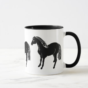 Black Horses Mug Drinkware