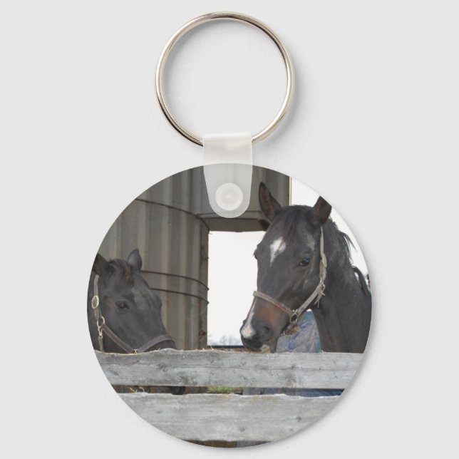 Black Horses/Ranch Key Ring (Front)