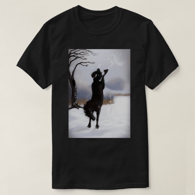 Black Horseys Temper T-Shirt (Design Front)