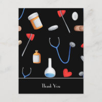 Black Hospital Equipment Doctor Nurse Thank You