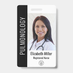 Black Hospital Medical Employee Photo ID Badge