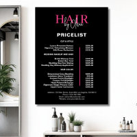 Black Hot Pink Hair Price List