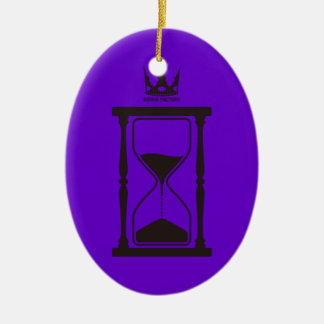 Black Hourglass Ceramic Tree Decoration