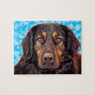 Black Hovawart Dog. Jigsaw Puzzle