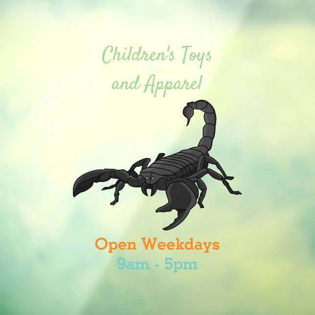 Black hungry scorpion cartoon illustration (Sheet 3)